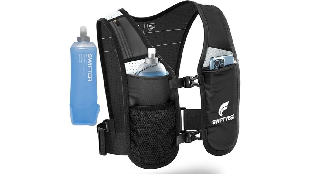 hydration vest phone bottle