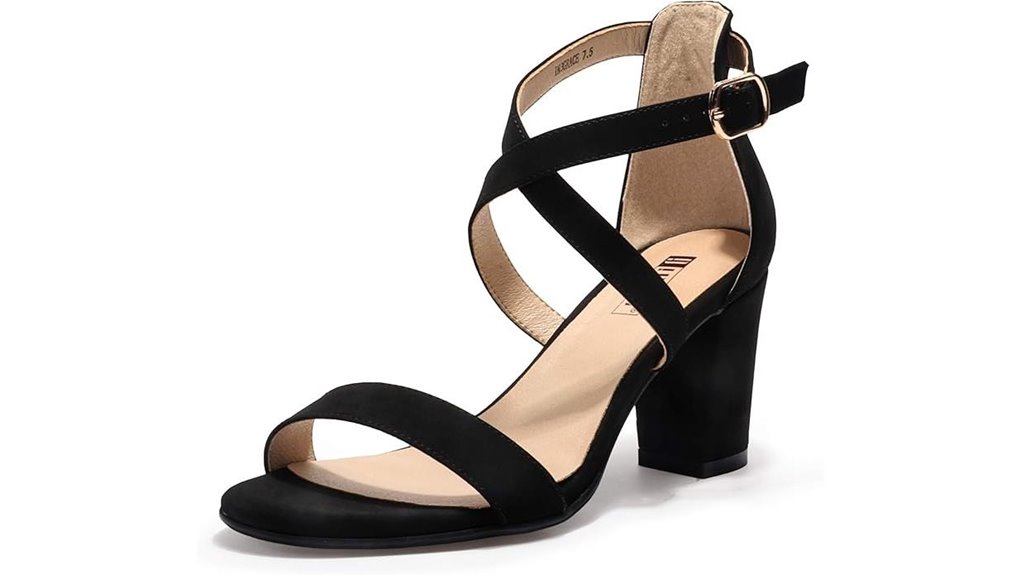 idifu block heel strappy sandals
