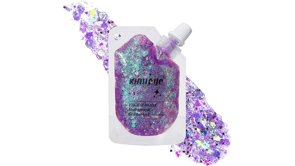 illusion purple glitter gel