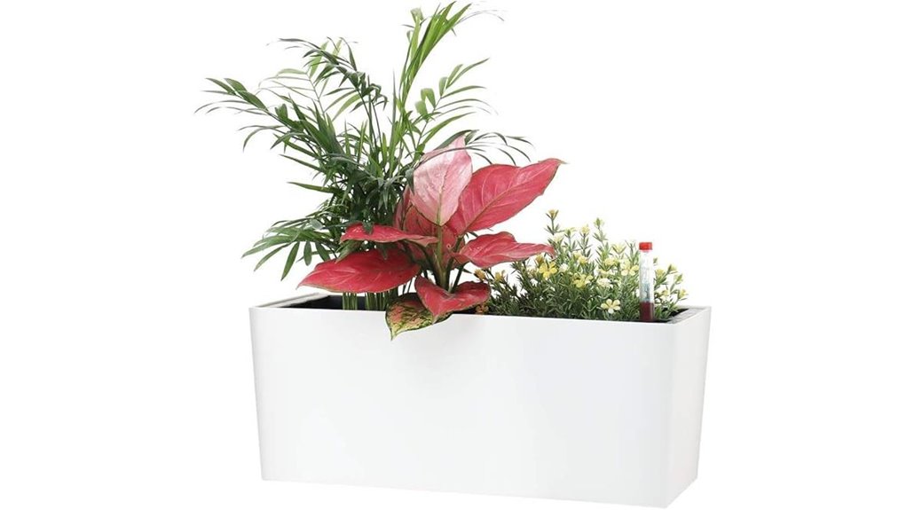 indicator 14 inch self watering planter