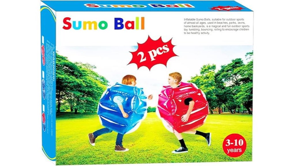 inflatable blue red bumper