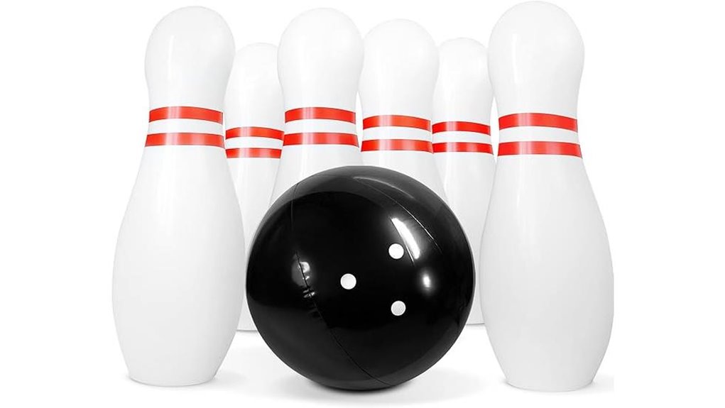 inflatable giant bowling set