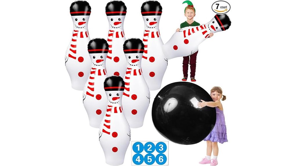 inflatable glow bowling set