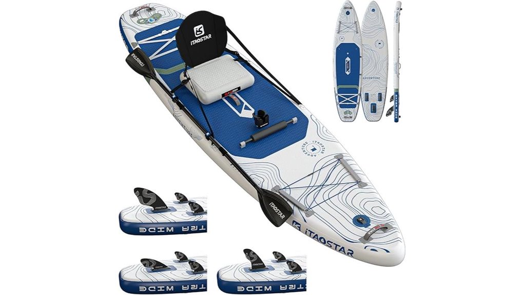 inflatable wide seat sup