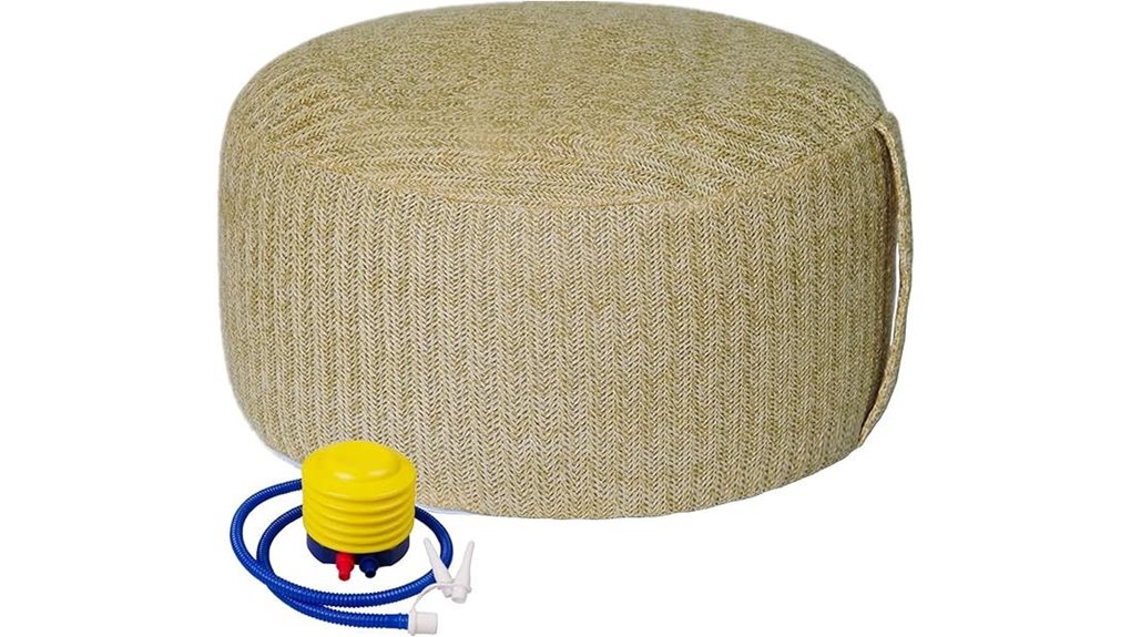 inflatable woven ottoman pump