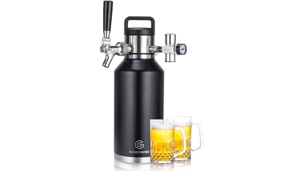 insulated 64oz stainless growler