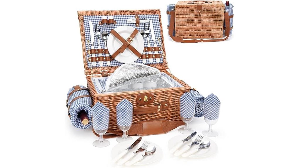 insulated willow picnic basket
