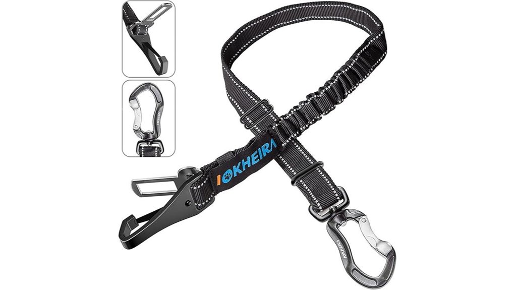 iokheira reflective dog seatbelt