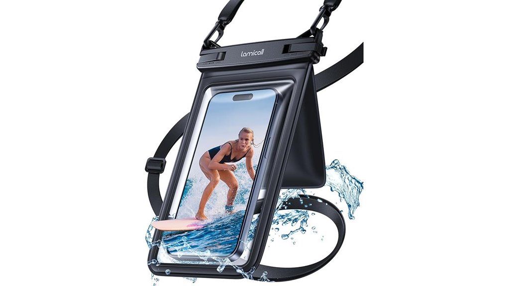 ipx8 waterproof dual pocket