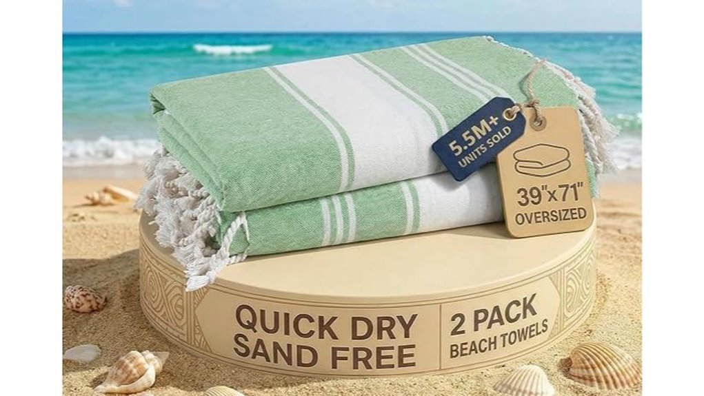 jade green 2 pack towels