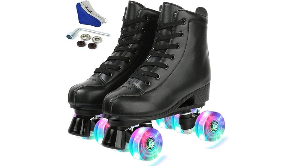 jessie pu leather skates