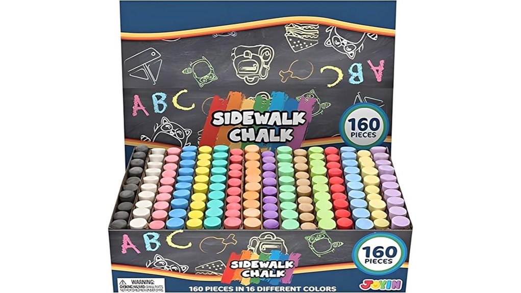 joyin 160 piece 16 color chalk
