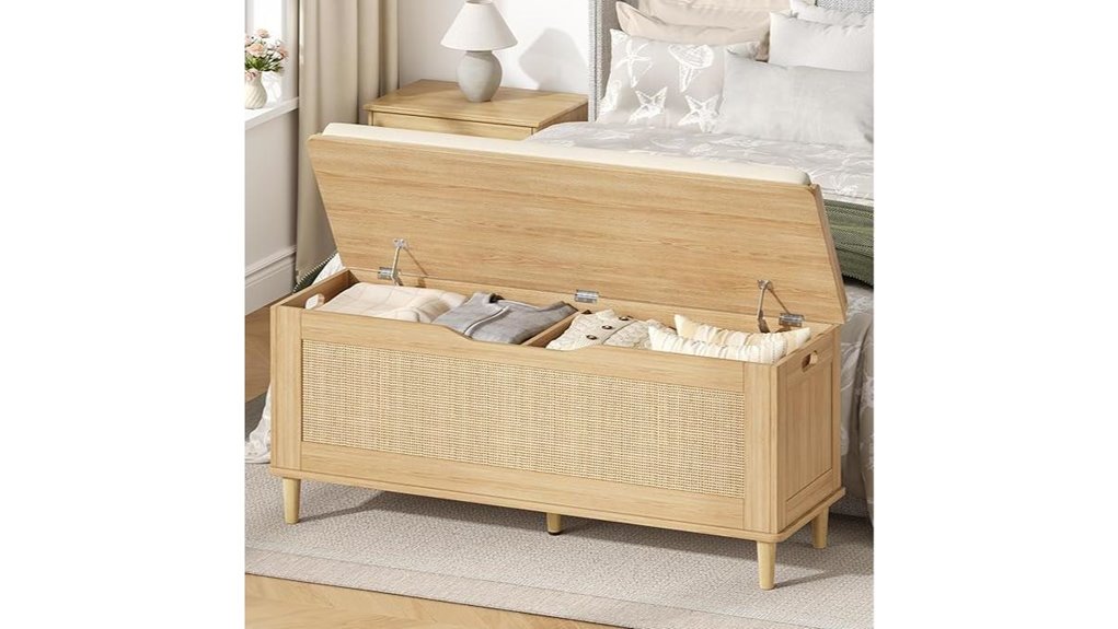 keehusux rattan storage bench