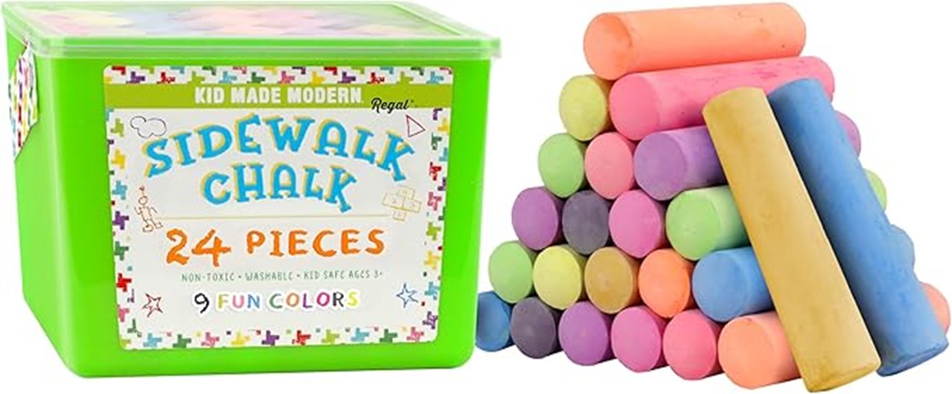 kid friendly 24 count nontoxic chalk