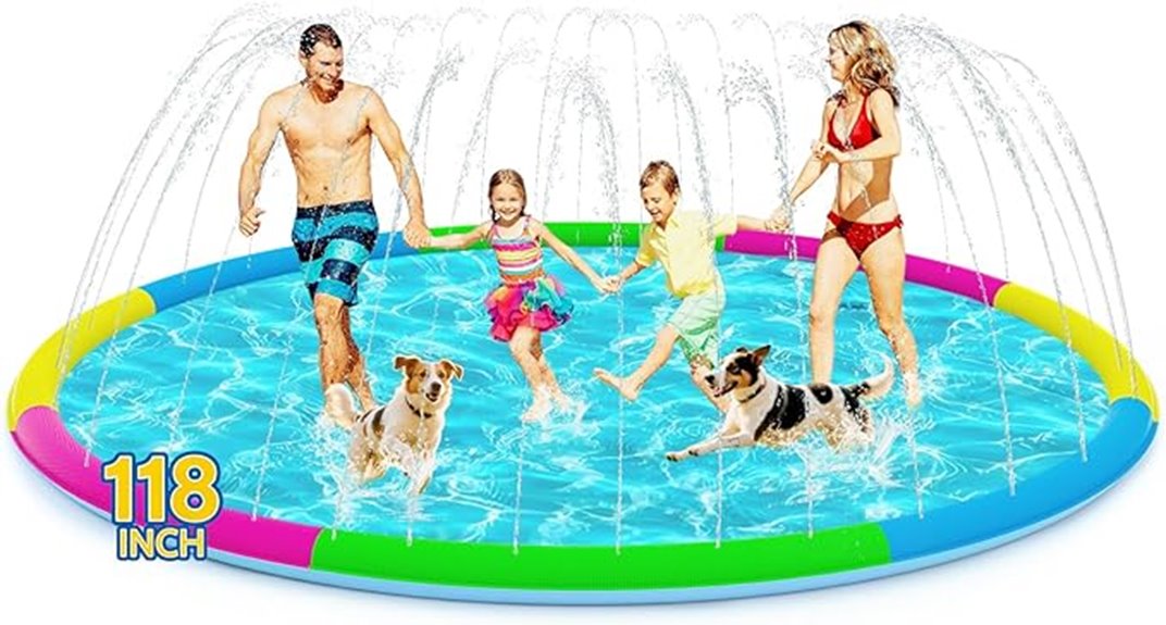 kid friendly dog friendly splash pad