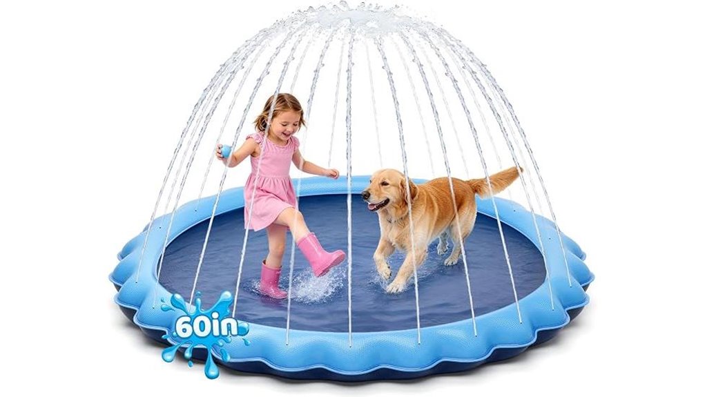 kid friendly dog splash pad