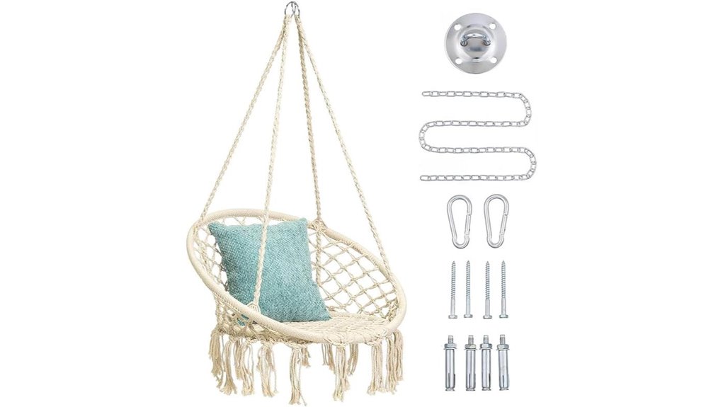 kid friendly macrame hammock chair