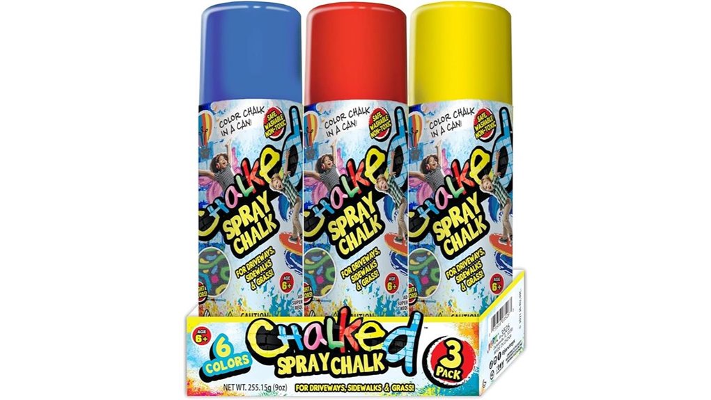 kids 3 cans chalk spray