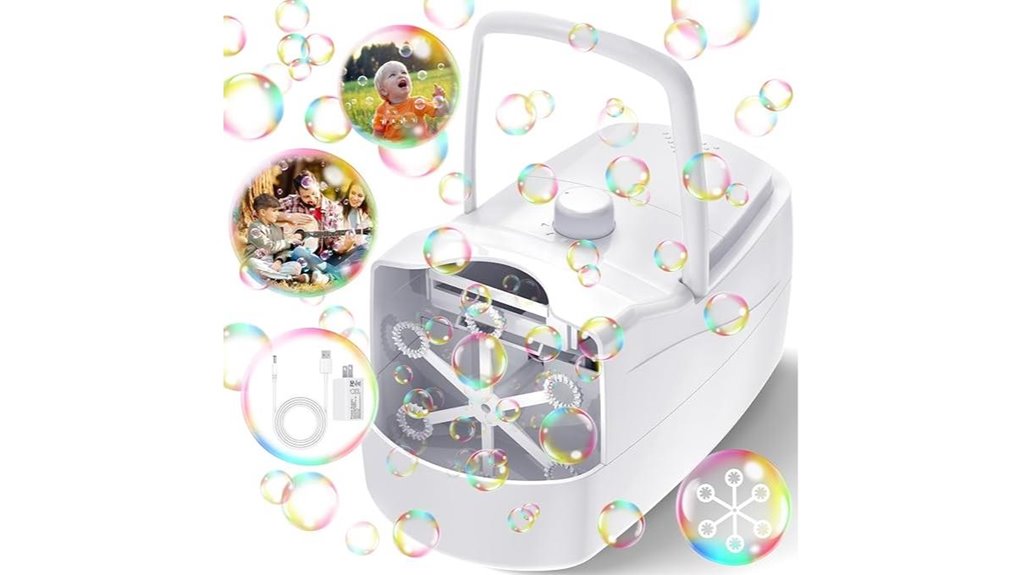 kids 6 wand bubble machine