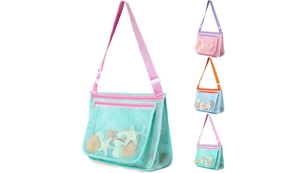 kids beach shell bag