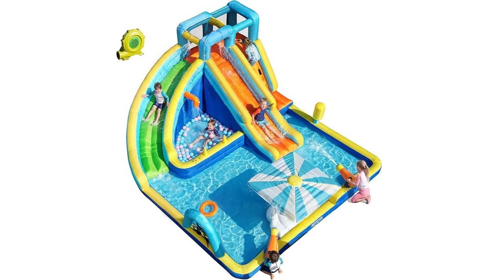 kids inflatable dual slides