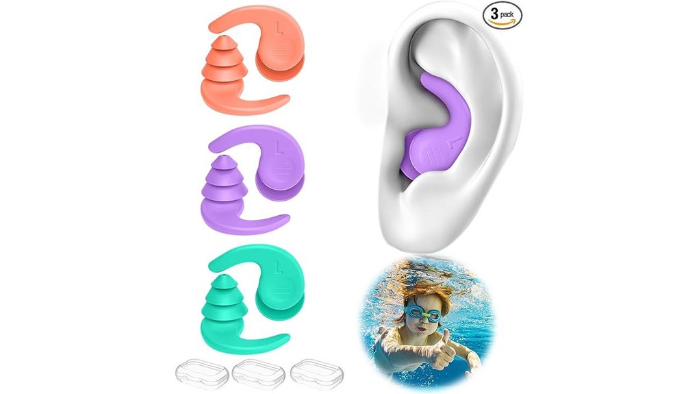 kids waterproof silicone earplugs