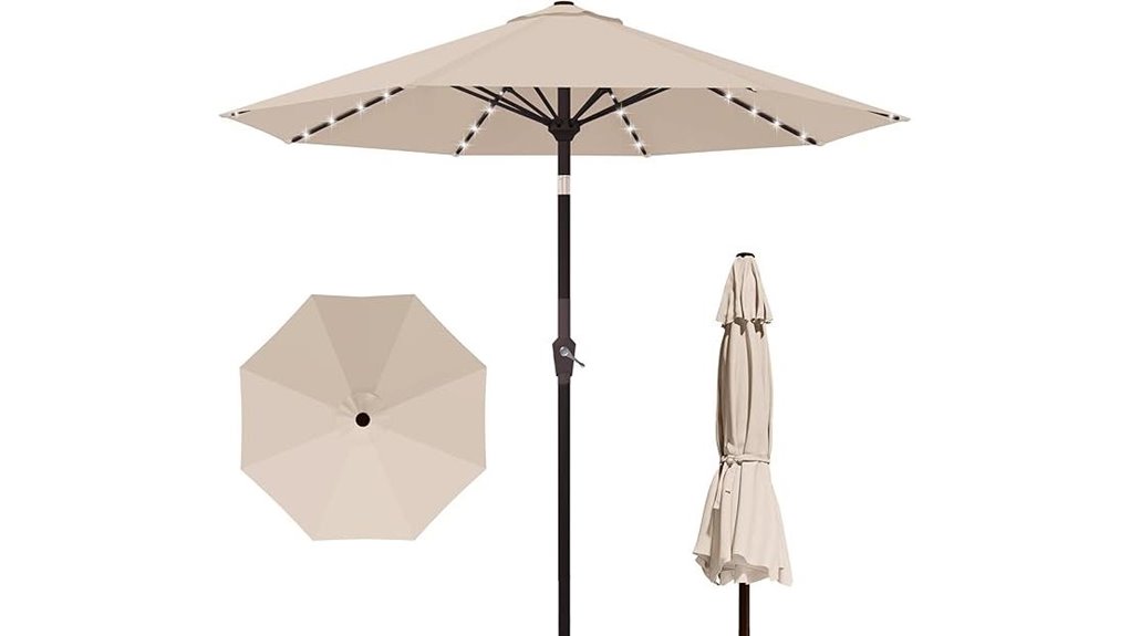 kingdura 9ft solar umbrella