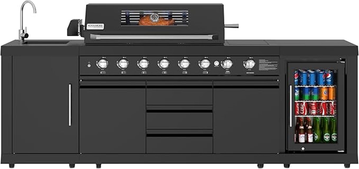 koolmore black kitchen island