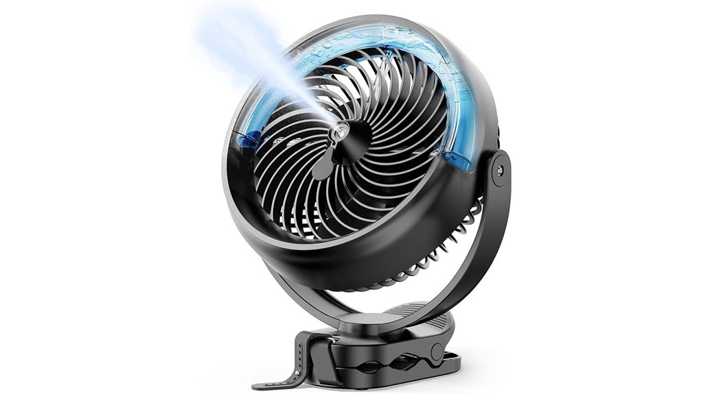 koonie battery powered misting fan