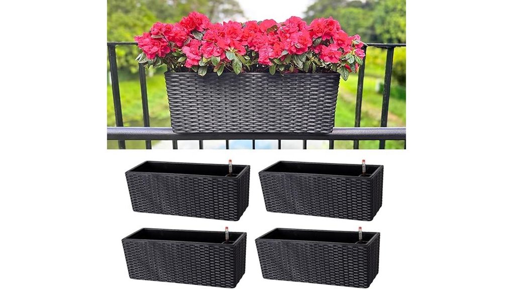 lalagreen 20 inch railing planters