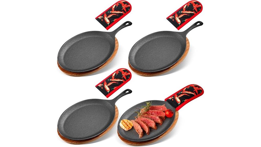 lallisa iron fajita tray