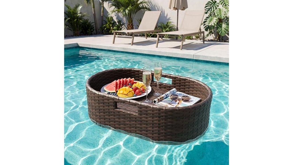 large floating pe rattan tray
