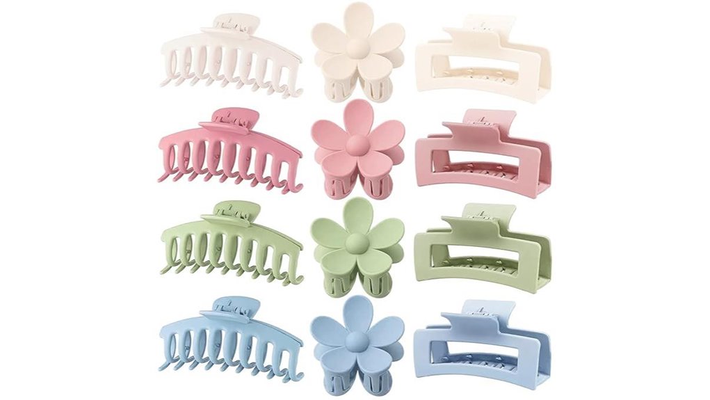 large flower claw clips