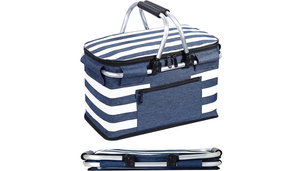 leak proof blue picnic cooler