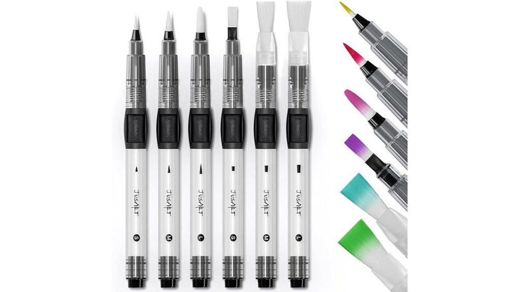 leak proof refillable waterbrush pens
