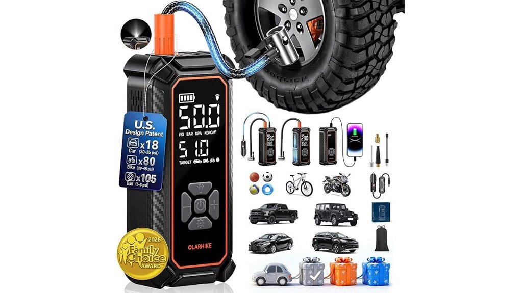 led gauge dual power inflator