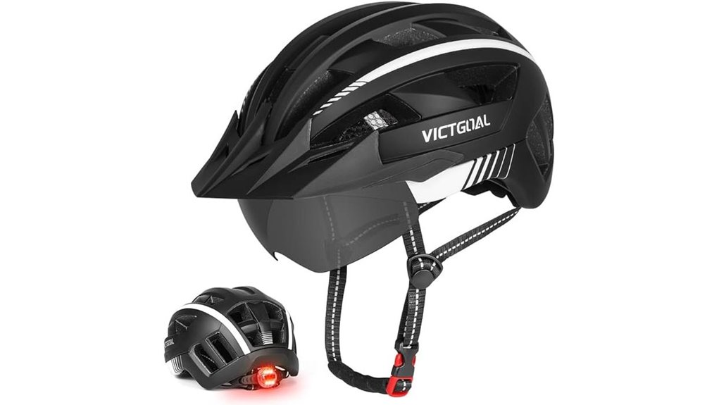 led helmet magnetic goggles