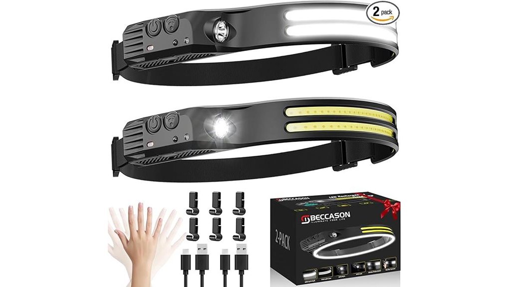 led rechargeable headlamp pack