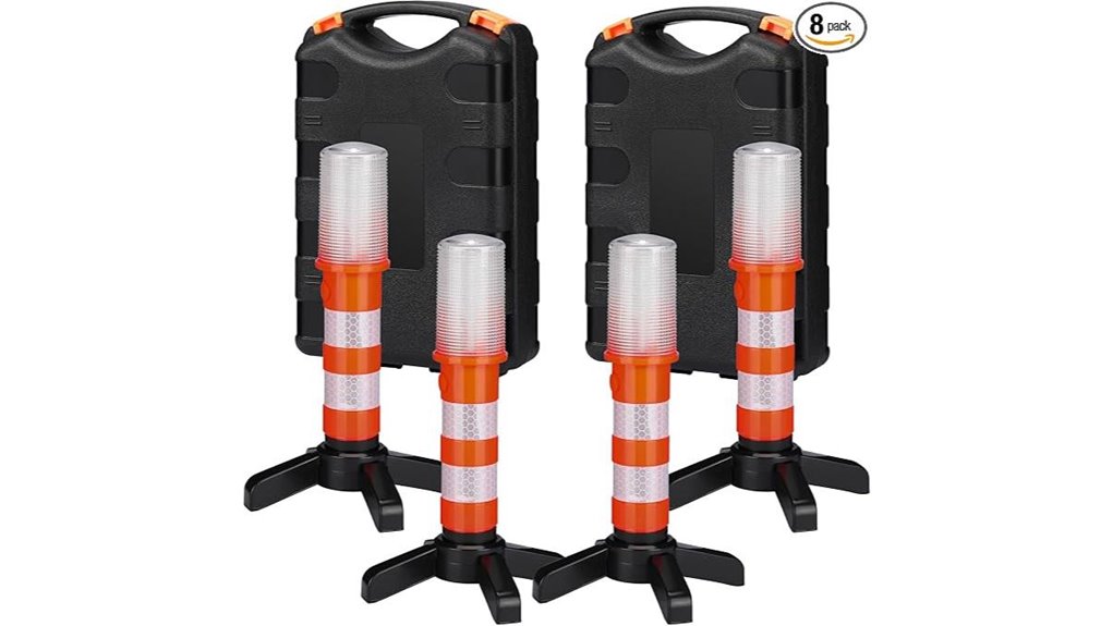 led red road flares