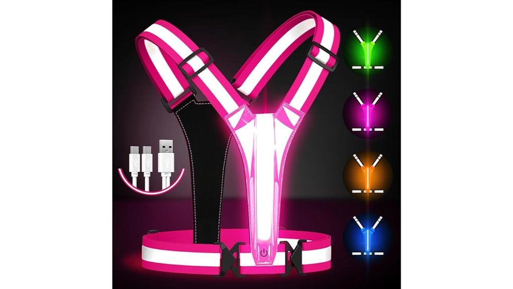 led reflective running vest