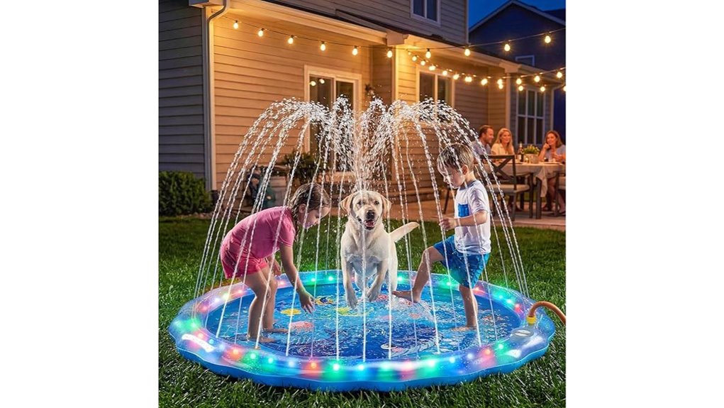 led splash pad sprinkler