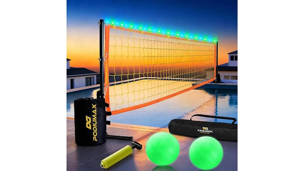 led volleyball net pump