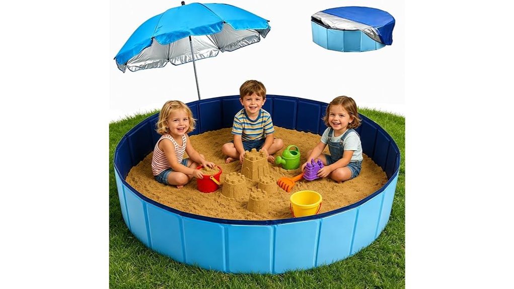 lidded portable sandbox umbrella