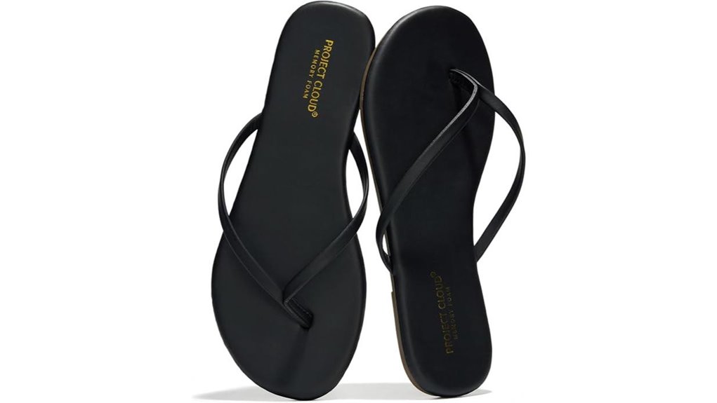 light memory foam flipflops