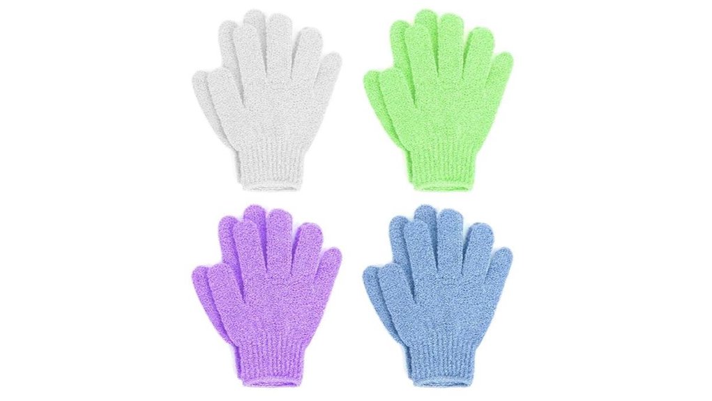 linda exfoliating bath gloves