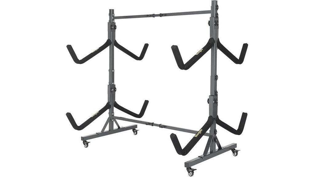 lockable freestanding kayak stand