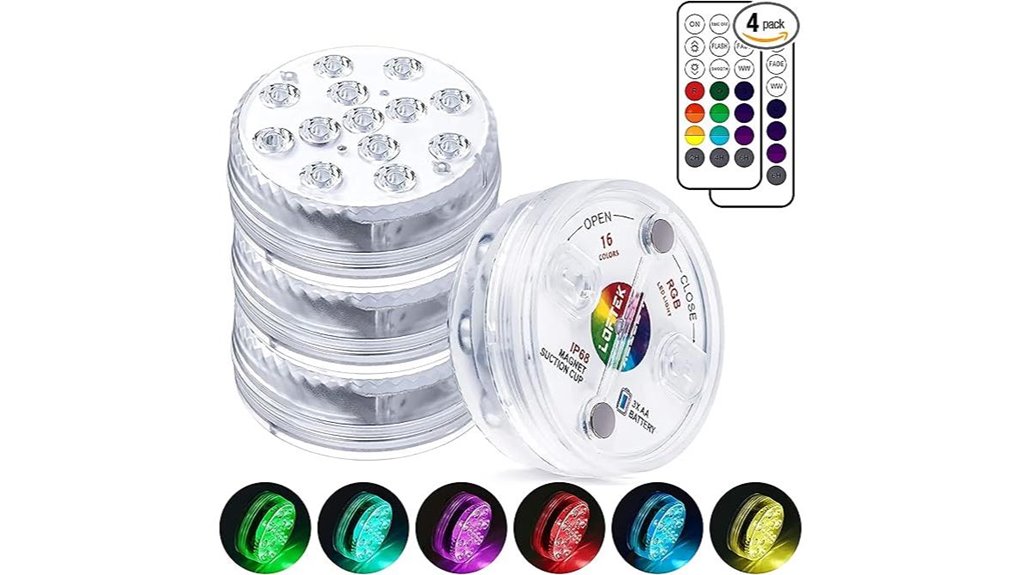 loftek 13 led submersible remote