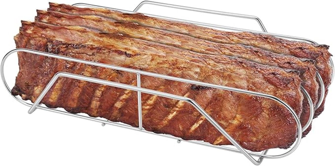 long stainless rib rack