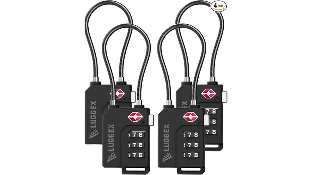 luggex 4 pack black locks
