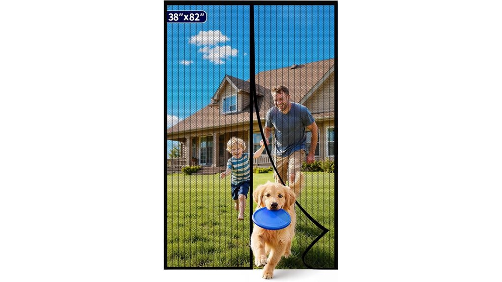 magnetic retractable screen door